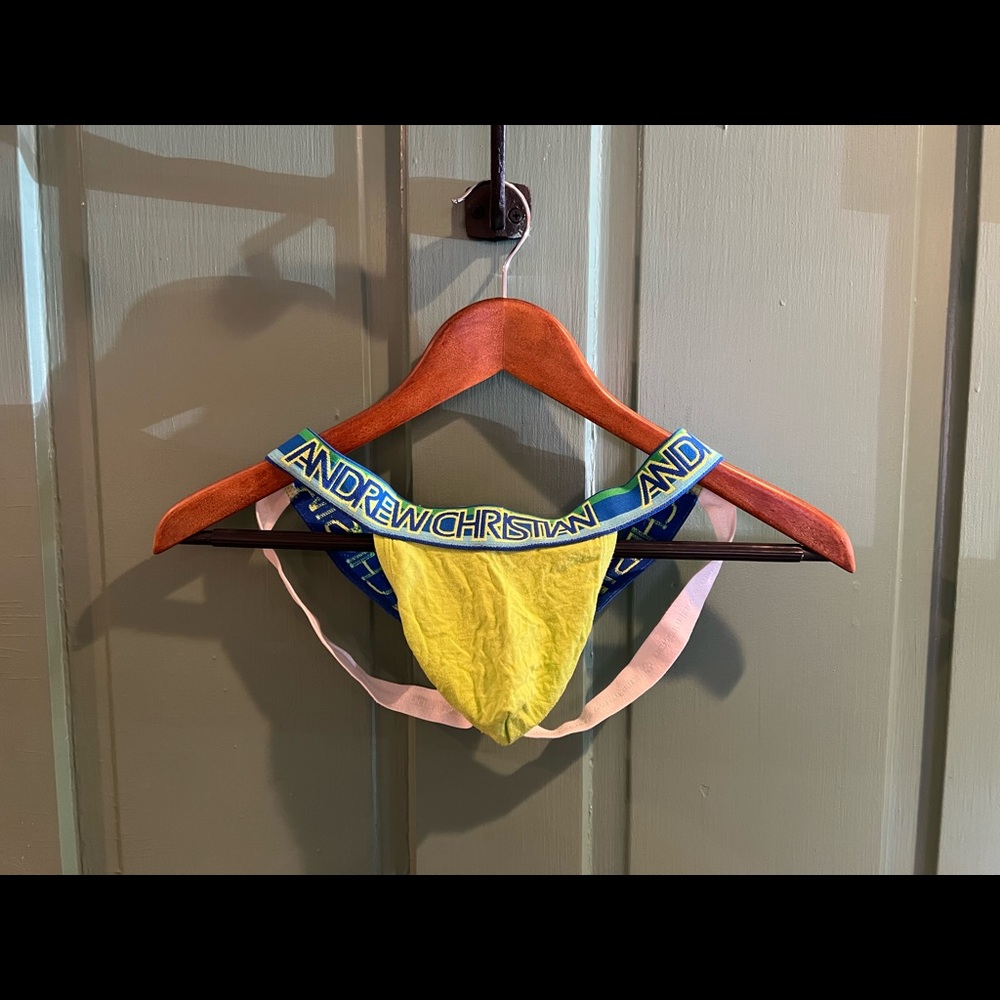 Older Andrew Christian Lime Green Jock - XL/L